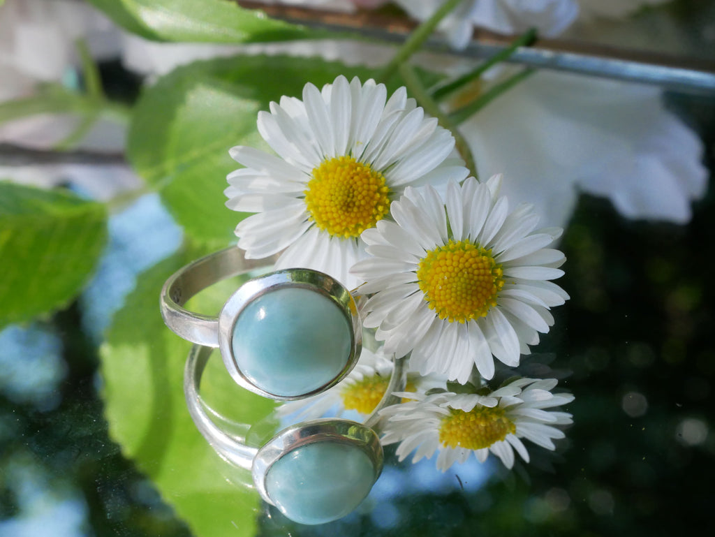 Larimar Ariel Ring - Small Round - Jewels & Gems