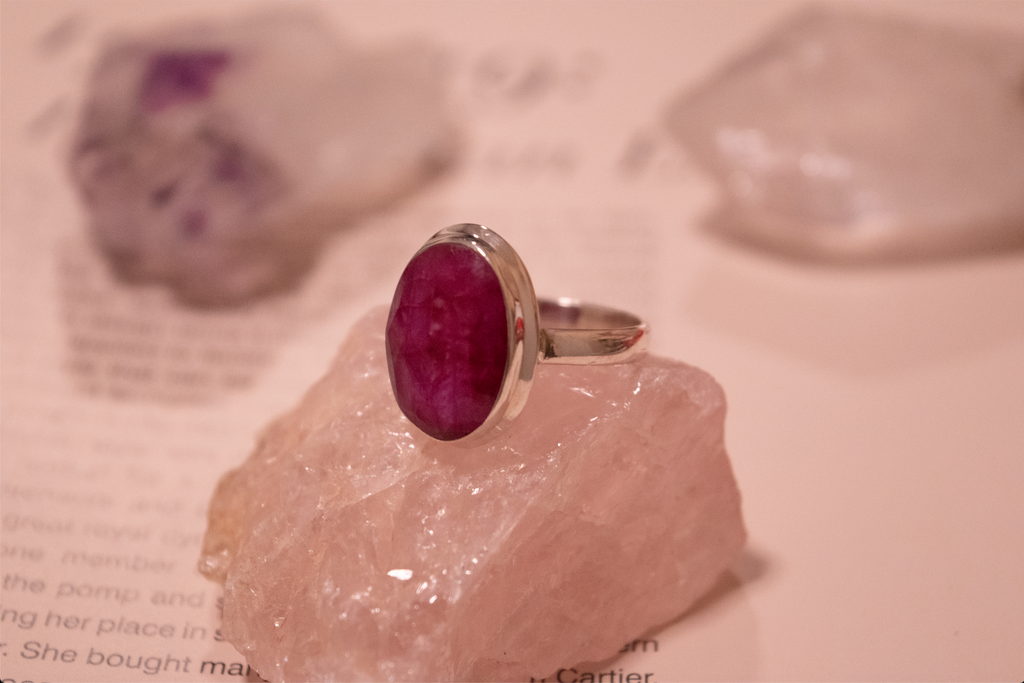 Semi-precious Ruby Ari Ring - Medium Oval - Jewels & Gems
