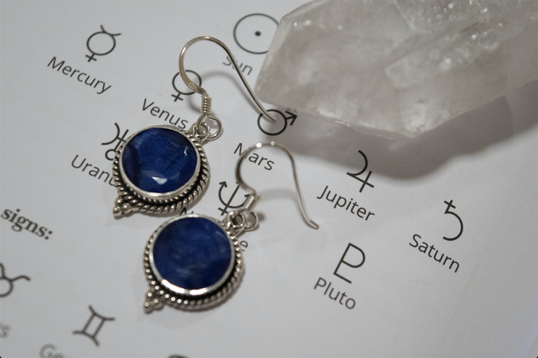 Semi-precious Sapphire Cassia Dot Earrings - Jewels & Gems