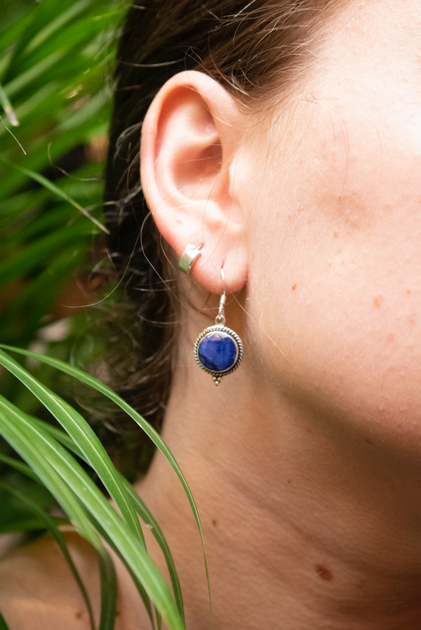 Semi-precious Sapphire Cassia Dot Earrings - Jewels & Gems
