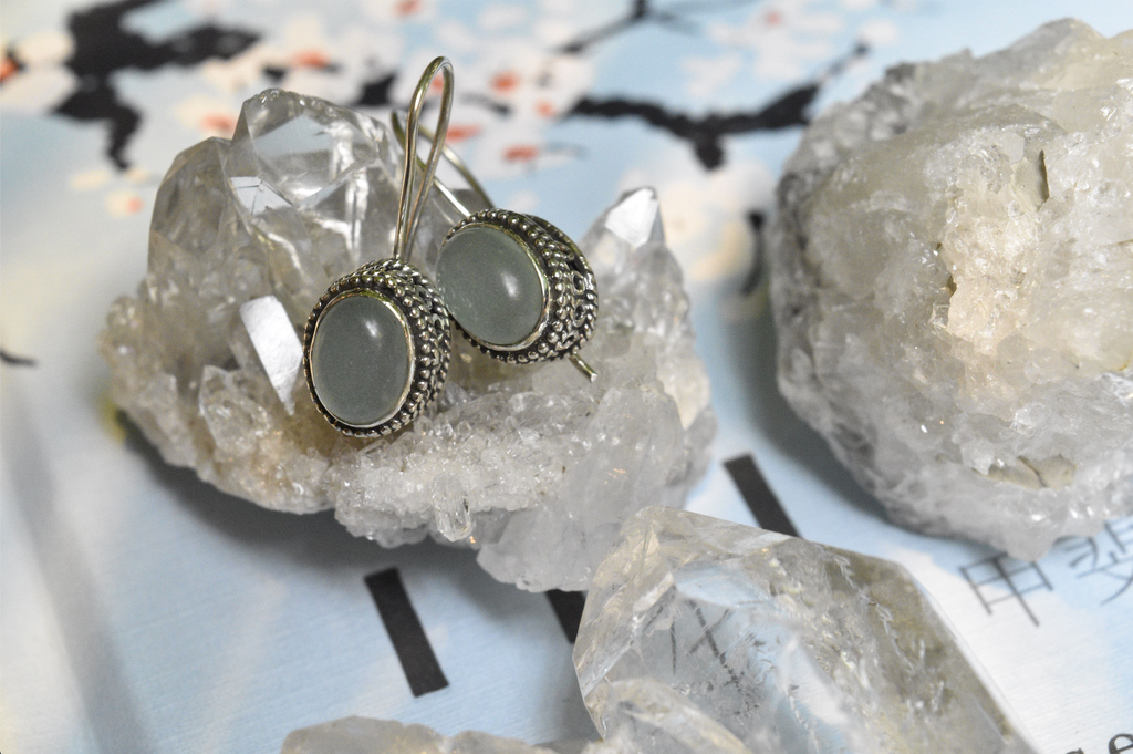 Chalcedony Persis Earrings - Jewels & Gems