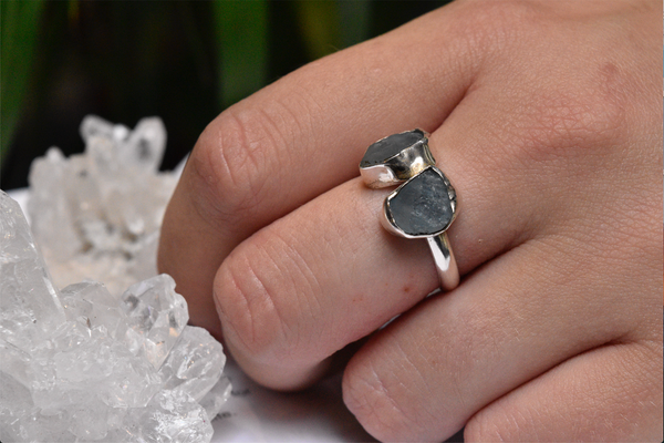 Aquamarine Reva Ring (US 9) - Jewels & Gems