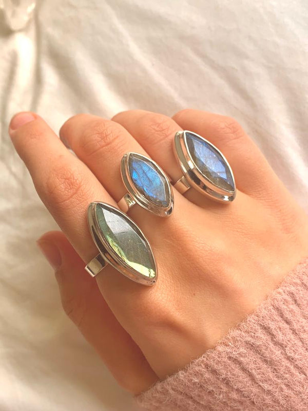 Labradorite Ansley Ring - Marquise - Jewels & Gems