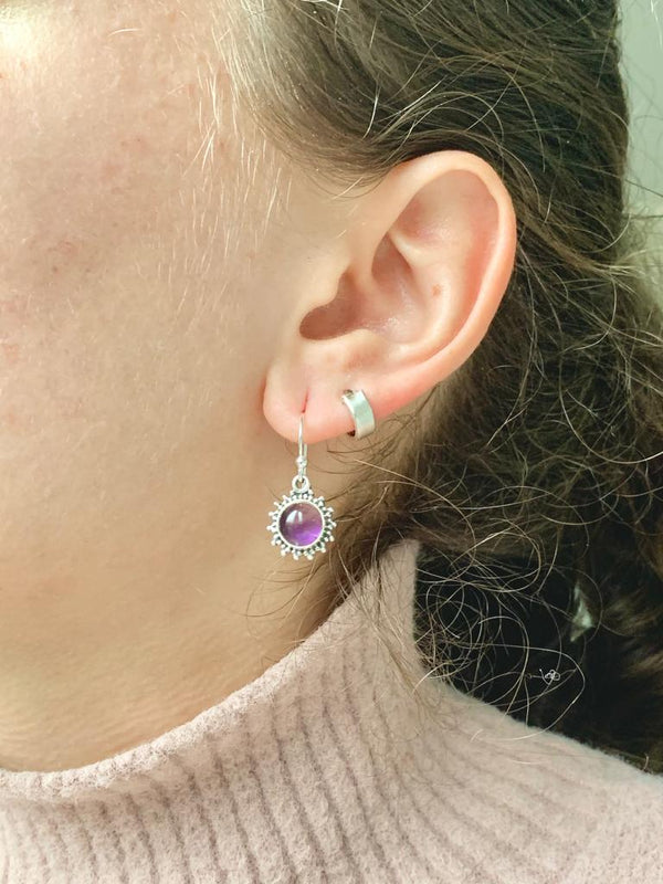 Amethyst Sole Earrings - Jewels & Gems