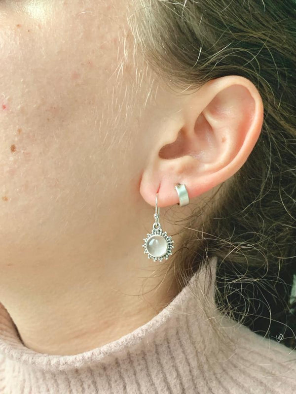 Rose Quartz Sole Earrings - Jewels & Gems