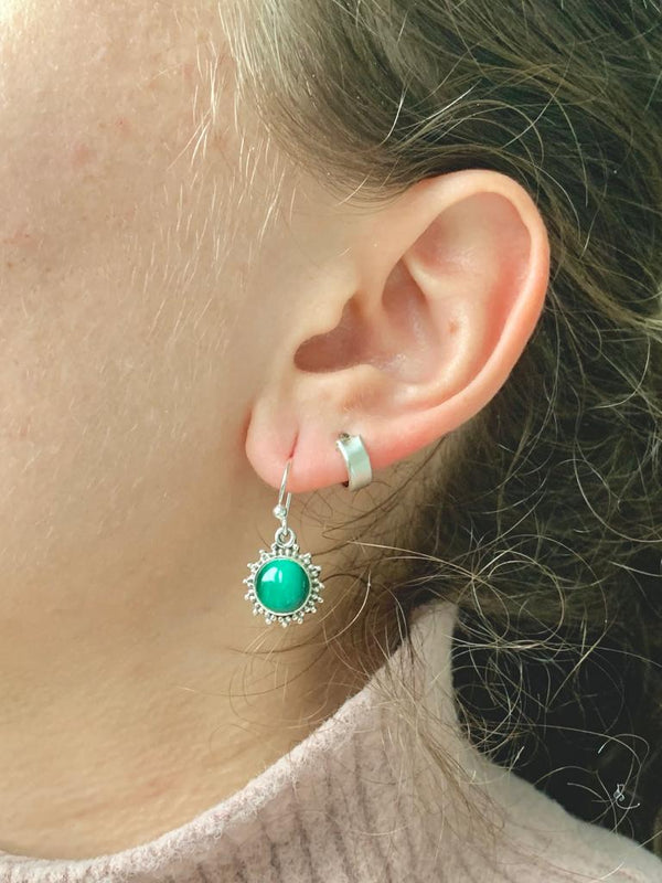 Malachite Sole Earrings - Jewels & Gems