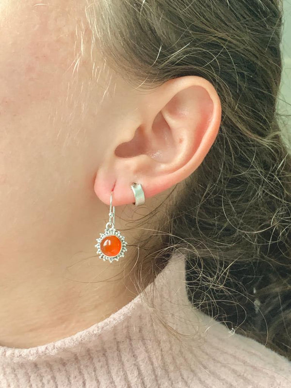 Carnelian Sole Earrings - Jewels & Gems