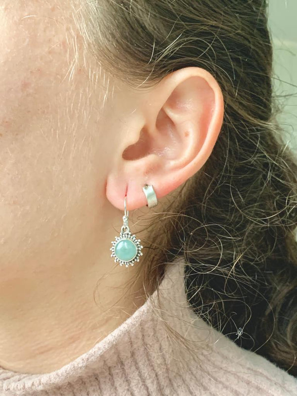 Aquamarine Sole Earrings - Jewels & Gems