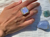 Moonstone Adjustable Ring - Square - Jewels & Gems