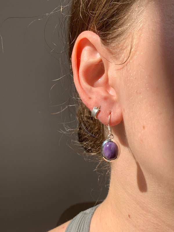 Charoite Naevia Earrings - Oval - Jewels & Gems