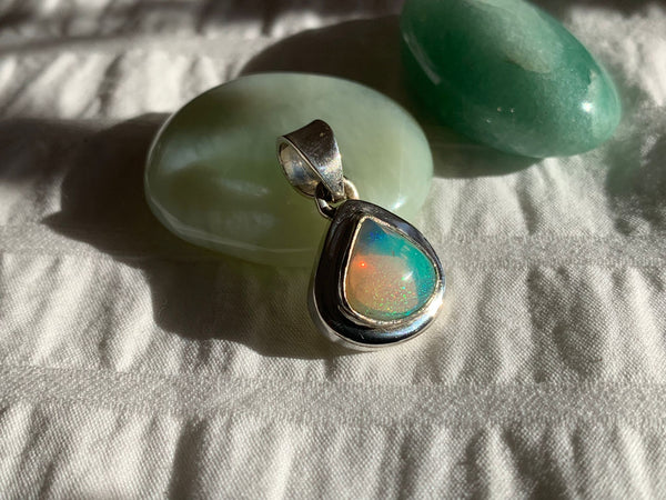 Ethiopian Welo Opal Ansley Pendant - Chunky Drop - Jewels & Gems
