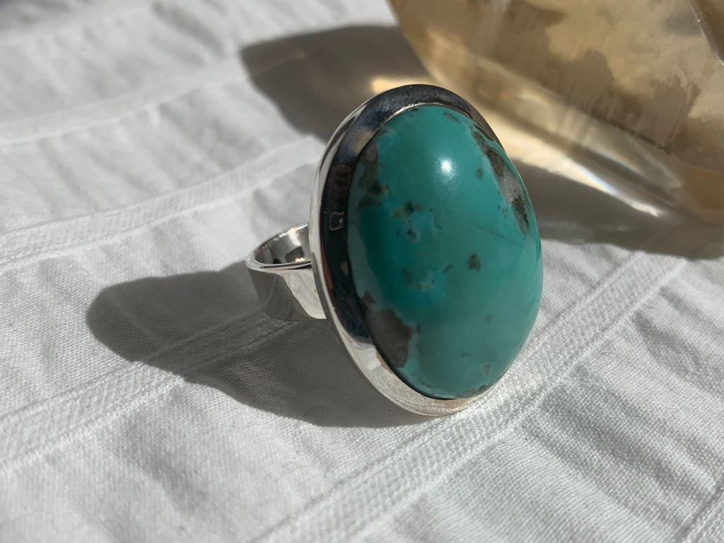 Arizona Turquoise Naevia Ring - Large Round (US 8) - Jewels & Gems