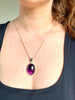 Amethyst Naevia Pendant - Large Oval - Jewels & Gems