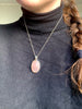 Rose Quartz Naevia Pendant - Long Oval (One of a kind) - Jewels & Gems