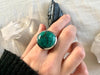 Chrysocolla Naevia Ring - Large Round - Jewels & Gems