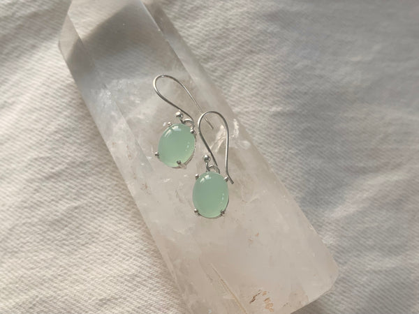 Aqua Chalcedony Sanaa Earrings - Jewels & Gems
