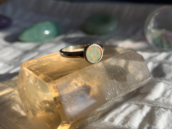 Ethiopian Welo Opal Naevia Ring - XSmall around - Jewels & Gems