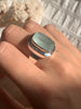 Aquamarine Ansley Ring - Square (US 7.5 & 8) - Jewels & Gems
