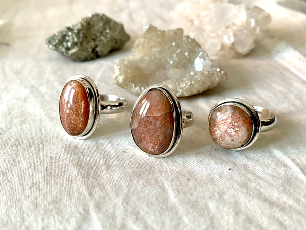 Sunstone Brea Mixed Rings (One of a kind) - Jewels & Gems