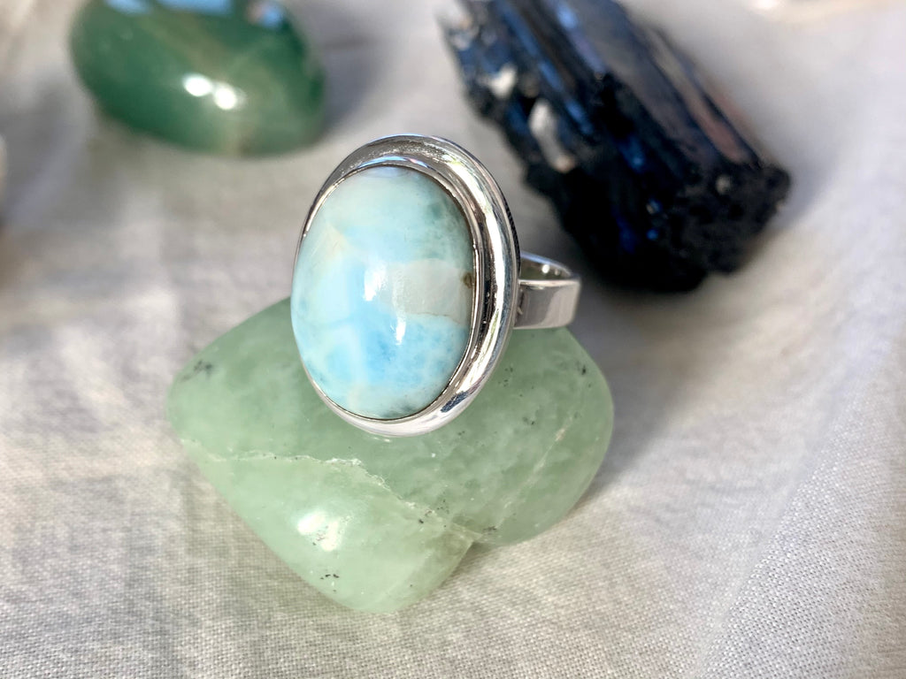 Larimar Ansley Ring - Medium Oval - Jewels & Gems