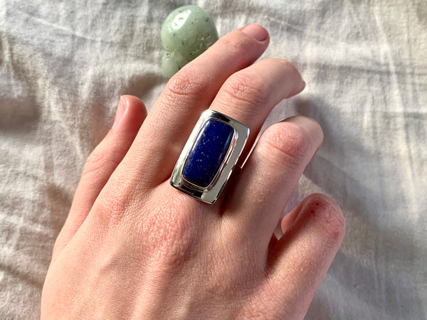 Lapis Lazuli Dinah Ring - Rectangle - Jewels & Gems