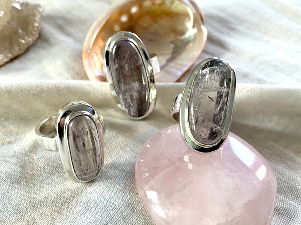Kunzite Ansley Rings - Long Oval - Jewels & Gems