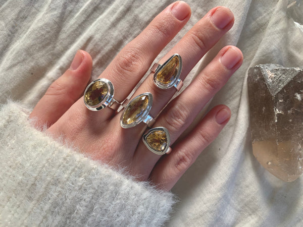 Citrine Ansley Rings - Mixed (US 6.5 & 7) - Jewels & Gems