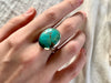 Tibetan Turquoise Adjustable Ring - Reg. Oval - Jewels & Gems