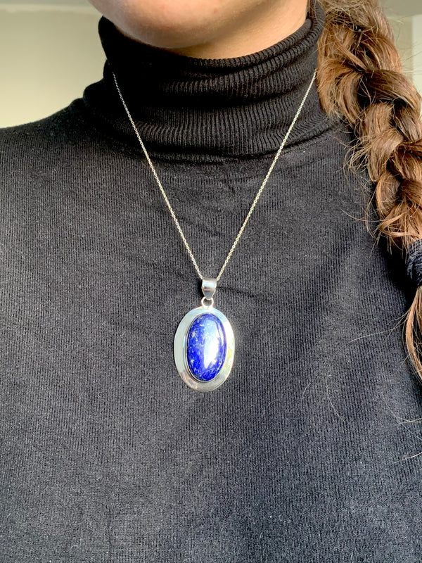 Lapis Lazuli Medea Pendant - Reg. Oval (One of a kind) - Jewels & Gems