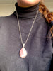 Rose Quartz Clarissa Pendant - Large Teardrop (One of a kind) - Jewels & Gems
