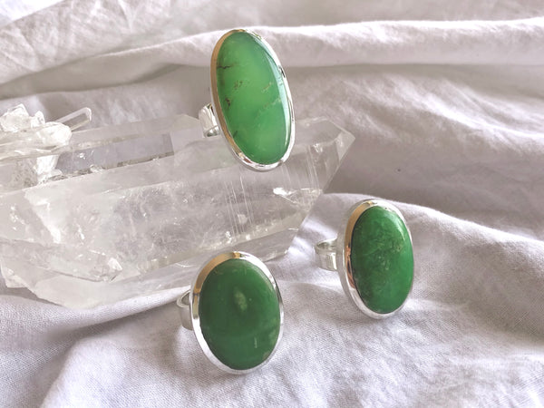 Chrysoprase Naevia Ring - Oval - Jewels & Gems