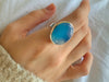 Blue Chalcedony Adjustable Ring - Reg. Oval - Jewels & Gems
