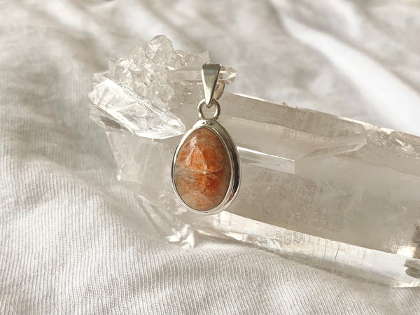 Sunstone Ansley Pendant - Small Drop - Jewels & Gems