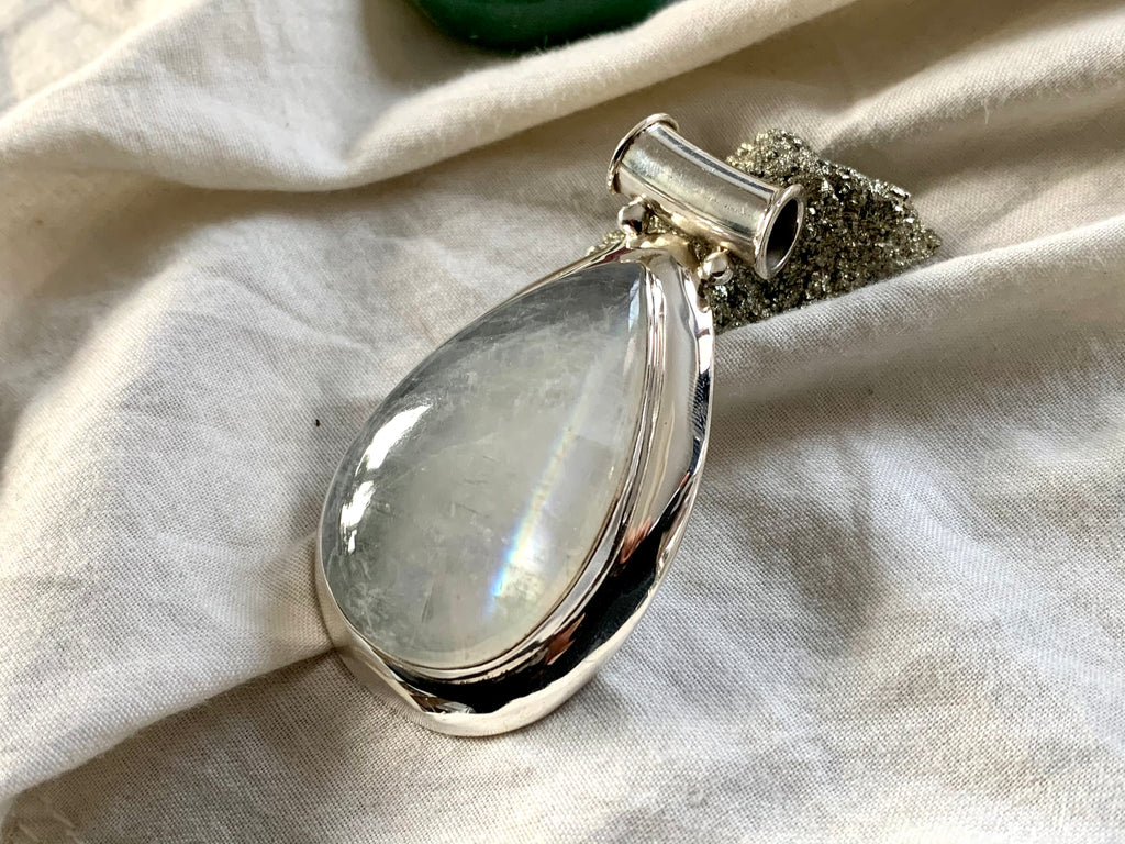 Moonstone Gaia Pendant - Long Teardrop - Jewels & Gems