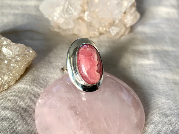 Rhodochrosite Dinah Ring - Small Oval - Jewels & Gems