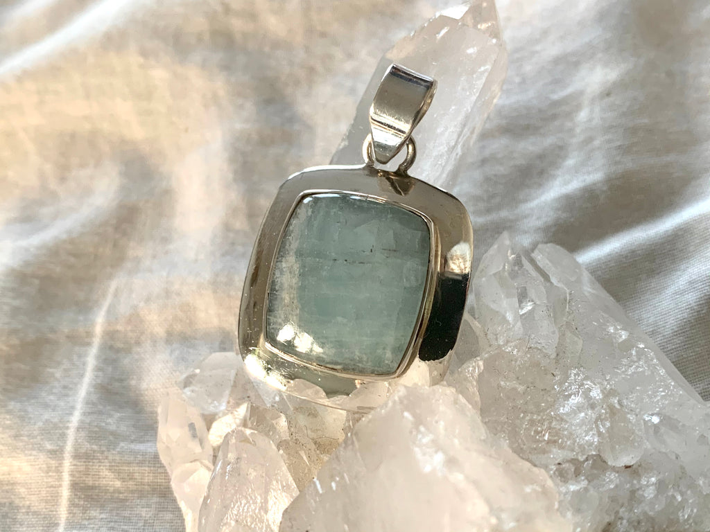 Aquamarine Medea Pendant - Square - Jewels & Gems