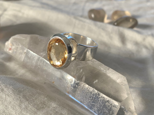 Citrine Bethan Ring - Small Oval (US 7 & 8) - Jewels & Gems