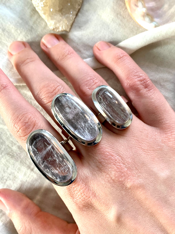 Kunzite Ansley Rings - Long Oval - Jewels & Gems