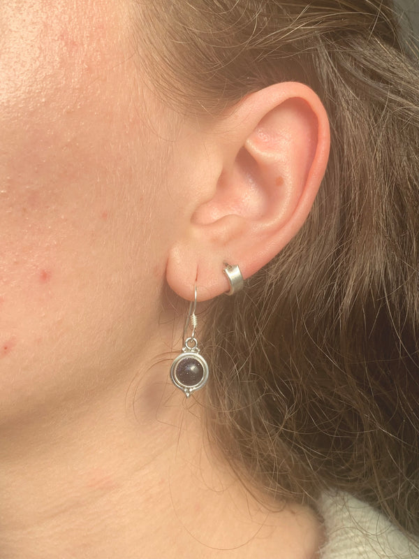 Midnight Goldstone Ari Dot Earrings - Jewels & Gems