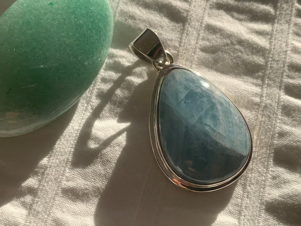 Aquamarine Ansley Pendant - Reg. Teardrop - Jewels & Gems