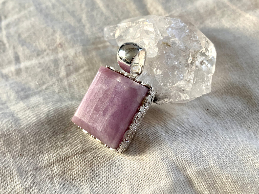 Pink Kunzite Lilith Pendant - Square - Jewels & Gems