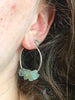 Raw Aquamarine Hoop Earrings - Jewels & Gems