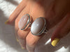 Peach Moonstone Naevia Ring - Large Oval (US 7 & 7.5) - Jewels & Gems