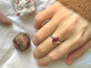 Semi-precious Ruby Efimia Ring - Teardrop - Jewels & Gems