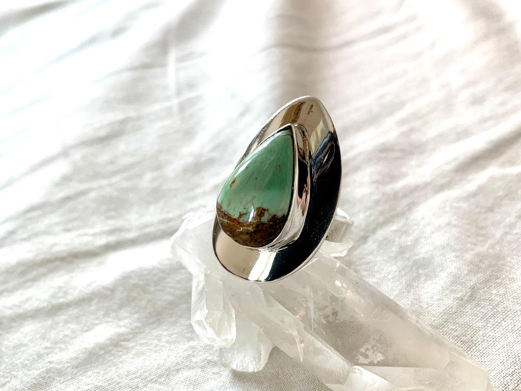 Variscite Medea Ring - Teardrop - US 8 (One of a kind) - Jewels & Gems