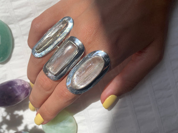 Kunzite Dinah Ring - XLong Mix - Jewels & Gems