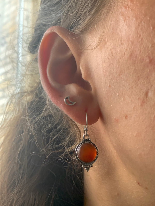 Carnelian Cassia Dot Earrings - Jewels & Gems