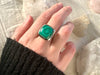 Malachite Adjustable Ring - Square - Jewels & Gems
