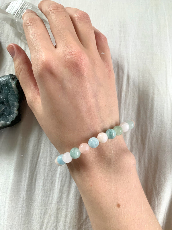Beryl Bracelet (Morganite, Aquamarine & Emerald) - Jewels & Gems