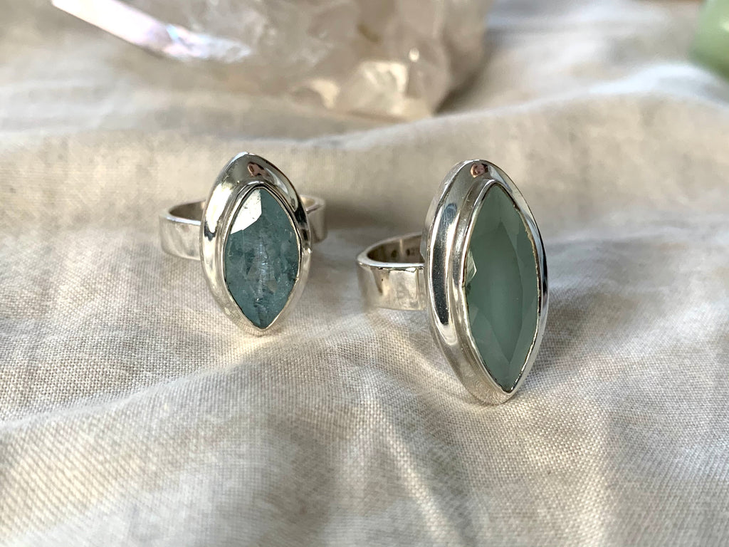 Aquamarine Ansley Ring - Marquise (US 7 & 5.5) - Jewels & Gems